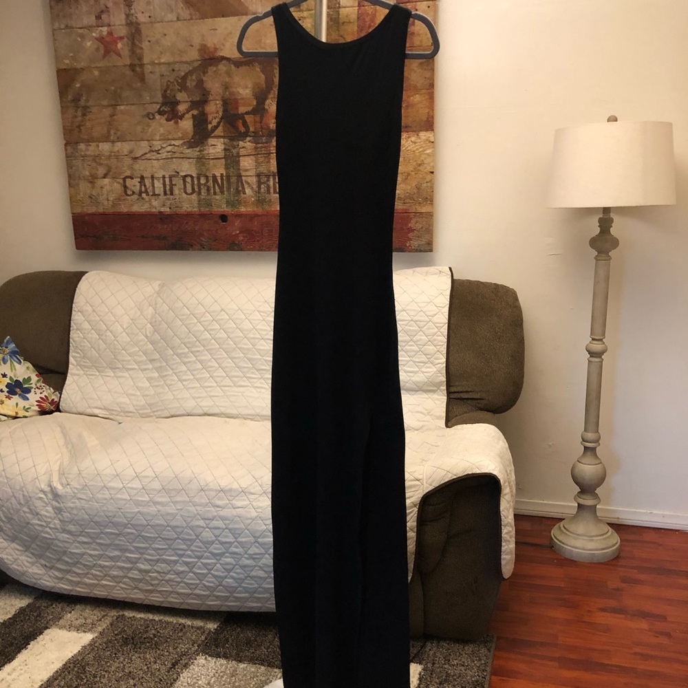 stretta black long dress